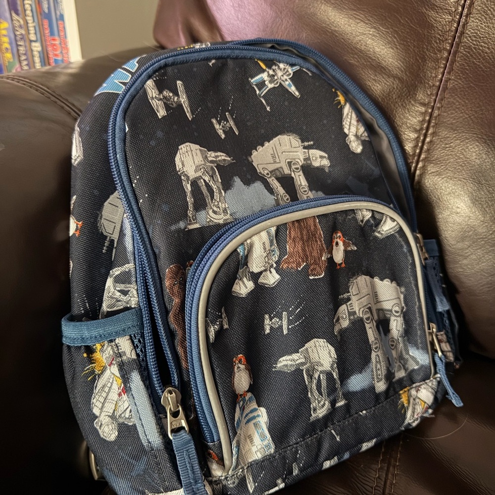 POTTERY BARN Kids Star Wars Themed Backpack - Blue and Black